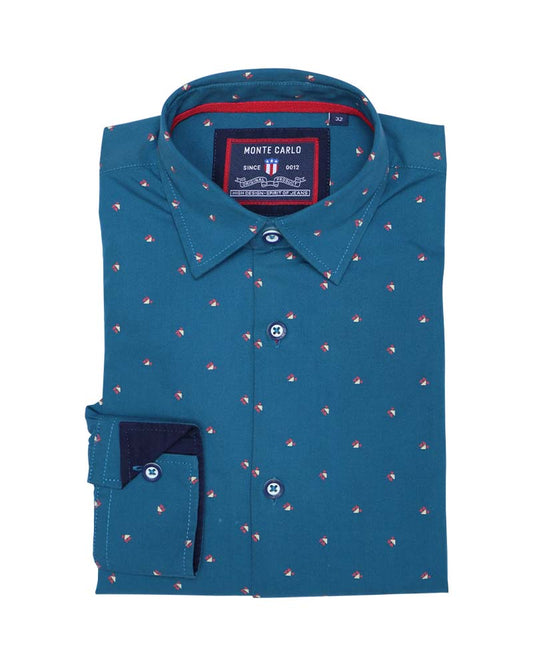 Printed Blue Shirts